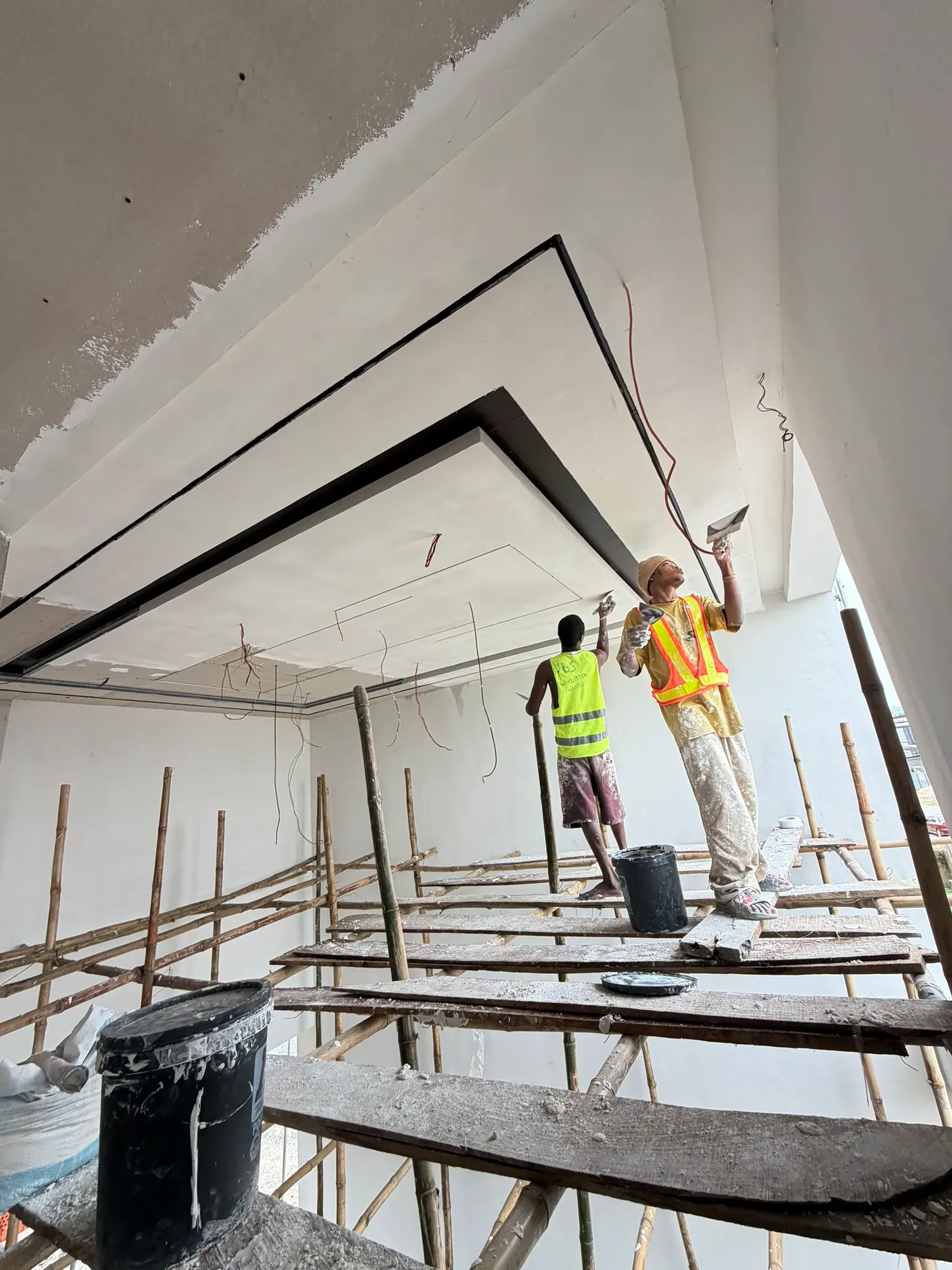 Gypsum board installation